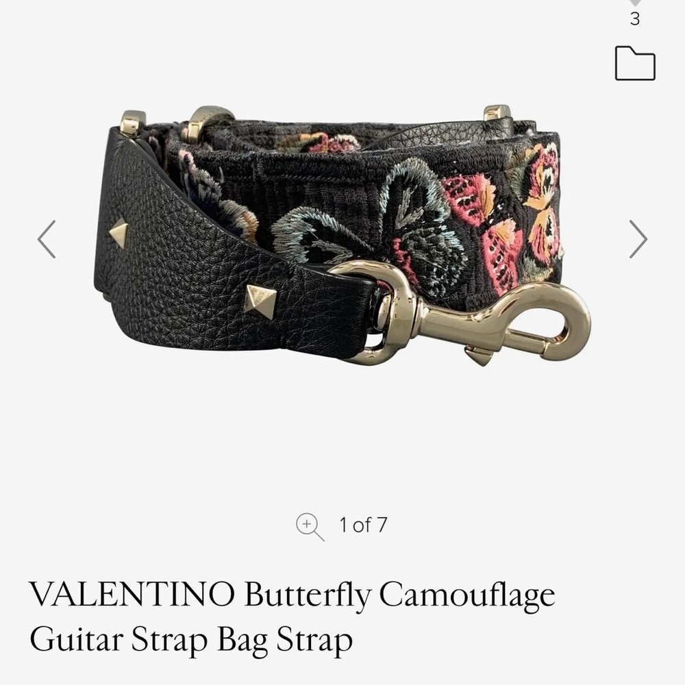 VALENTINO | Guitar Strap - Camo Butterfly rockstud - Picture 13 of 14